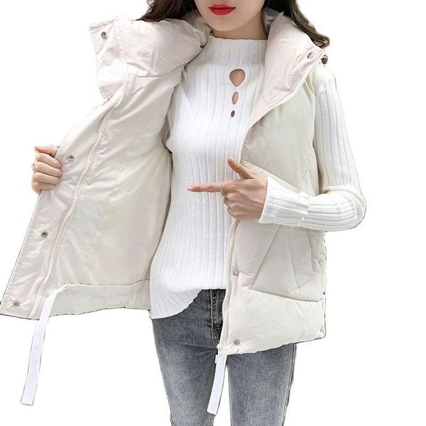women's vests female waistcoat jacket 2021spring autumn down cotton vest women outer wear all-match ladies sleeveless coat a373, Black;white
women's vests female waistcoat jacket 2021spring autumn down cotton vest women outer wear all-match ladies sleeveless coat a373, Black;white
