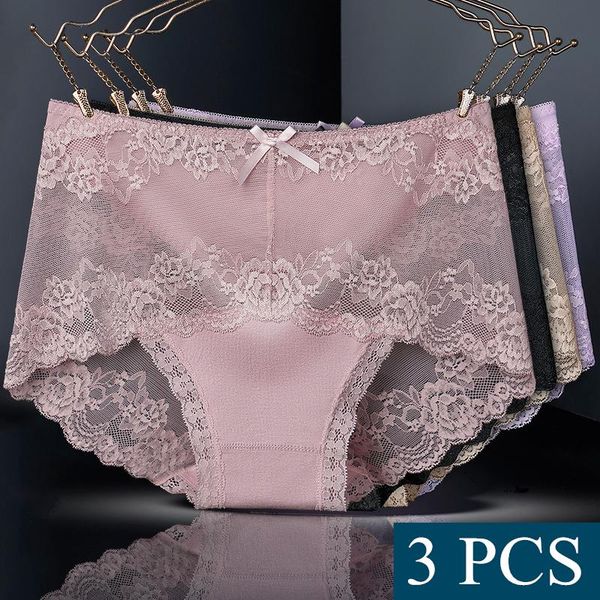 women's panties 3pcs/lot lace women mid waist soft underwear briefs womens lingerine pants ropa mujer, Black;pink
women's panties 3pcs/lot lace women mid waist soft underwear briefs womens lingerine pants ropa mujer, Black;pink