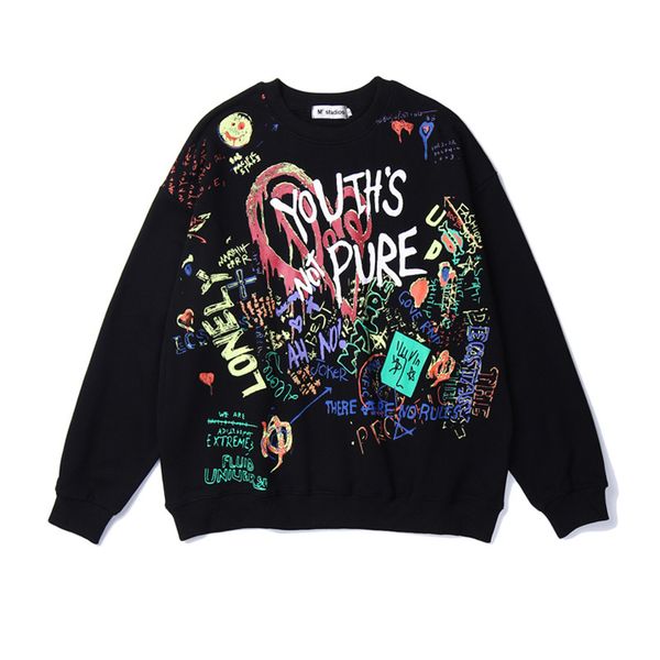 women sweatshirts white black gray long sleeve o neck loose pullovers casual autumn winter letter print graffiti h0084 210514
women sweatshirts white black gray long sleeve o neck loose pullovers casual autumn winter letter print graffiti h0084 210514