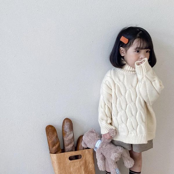 pullover children's sweaters 2021 autumn winter girls korean solid turtleneck sweater soft thick knitted for baby clothing, Blue
pullover children's sweaters 2021 autumn winter girls korean solid turtleneck sweater soft thick knitted for baby clothing, Blue