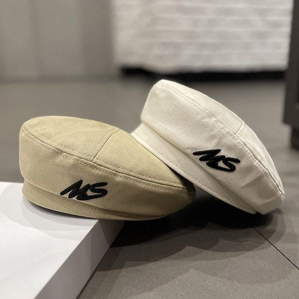 berets 2021 ms letter beret spring and autumn british retro style sboy hat street fashion korean version of the wild painter cap, Blue;gray
berets 2021 ms letter beret spring and autumn british retro style sboy hat street fashion korean version of the wild painter cap, Blue;gray