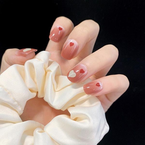 false nails 24pcs full cover short heart shape nail extension patch set waterproof art supplies press on with glue ne, Red;gold
false nails 24pcs full cover short heart shape nail extension patch set waterproof art supplies press on with glue ne, Red;gold