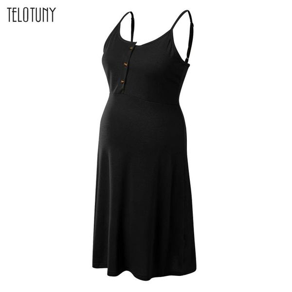 maternity dresses high waist sleeveless button dress women spaghetti strap, White
maternity dresses high waist sleeveless button dress women spaghetti strap, White