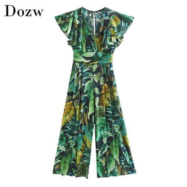women v neck boho printed jumpsuit romper vintage ruffle pleated bodysuit back hollow out loose playsuit ropa mujer 210414, Black;white
women v neck boho printed jumpsuit romper vintage ruffle pleated bodysuit back hollow out loose playsuit ropa mujer 210414, Black;white