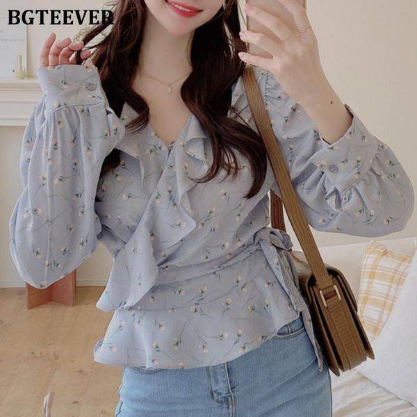 women's blouses & shirts bgteever v-neck ruffles women floral chiffon summer elegant long sleeve lace-up slim waist female printed blo, White
women's blouses & shirts bgteever v-neck ruffles women floral chiffon summer elegant long sleeve lace-up slim waist female printed blo, White