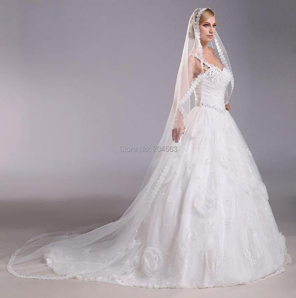 bridal veils one-layer white or ivory lace long veil wedding tulle for bride without comb, Black
bridal veils one-layer white or ivory lace long veil wedding tulle for bride without comb, Black