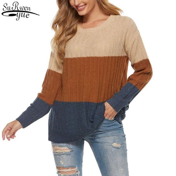 women's sweaters 2021 korean style striped long sleeve knitwear winter clothes women fashion loose bottoming sweater pull femme 11755, White;black
women's sweaters 2021 korean style striped long sleeve knitwear winter clothes women fashion loose bottoming sweater pull femme 11755, White;black