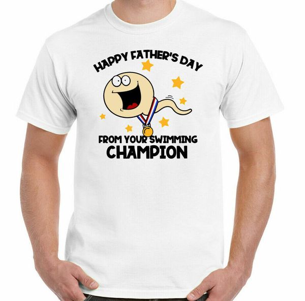 dad t-shirt, father's day, swimming champion sperm mens funny tee daddy, White;black
dad t-shirt, father's day, swimming champion sperm mens funny tee daddy, White;black
