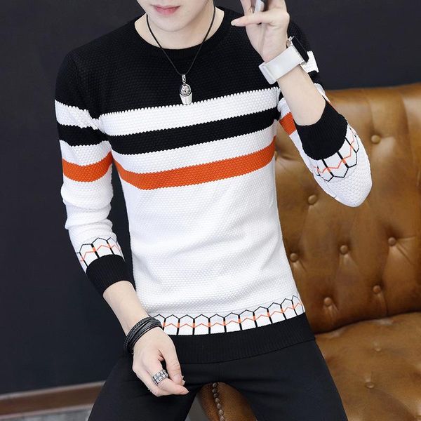 men's sweaters mens classic simplicity pullover o-neck sweater men long sleeves grey black teenagers, White;black
men's sweaters mens classic simplicity pullover o-neck sweater men long sleeves grey black teenagers, White;black