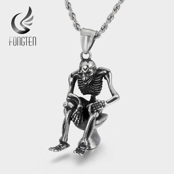 pendant necklaces fongten retro skull necklace men stainless steel vintage black punk pendants long fashion jewelry, Silver
pendant necklaces fongten retro skull necklace men stainless steel vintage black punk pendants long fashion jewelry, Silver