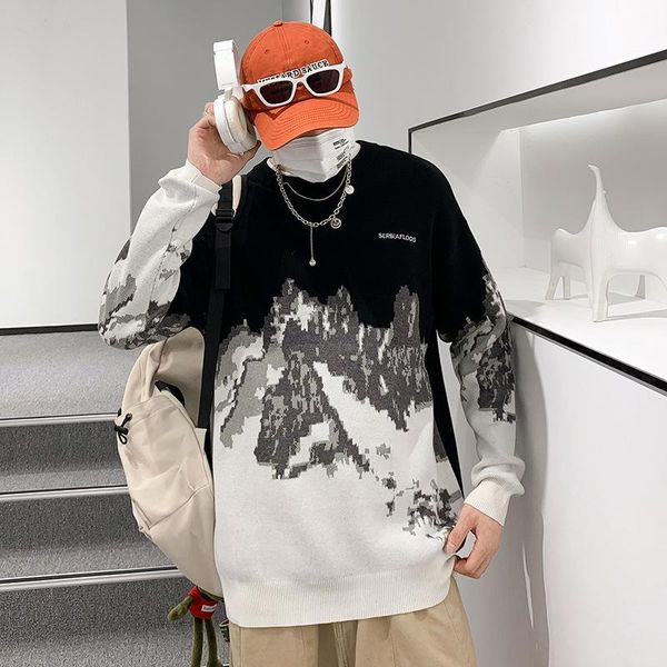 men's sweaters harajuku sweater men crew neck abstract pattern knitted pullover long sleeve casual shirts autumn winter clothes, White;black
men's sweaters harajuku sweater men crew neck abstract pattern knitted pullover long sleeve casual shirts autumn winter clothes, White;black