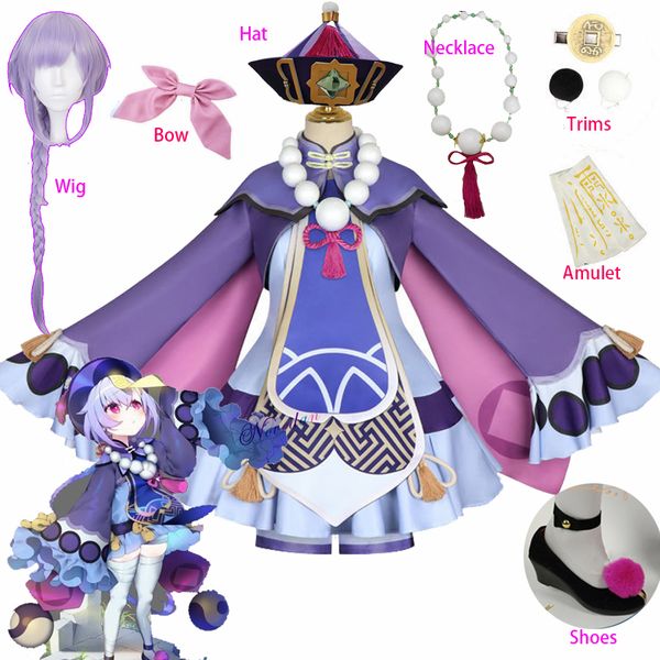 anime costumes project qiqi cosplay costume genshin impact zombie girl dress hat shoes anime wig halloween clothes christmas costume women, Black
anime costumes project qiqi cosplay costume genshin impact zombie girl dress hat shoes anime wig halloween clothes christmas costume women, Black