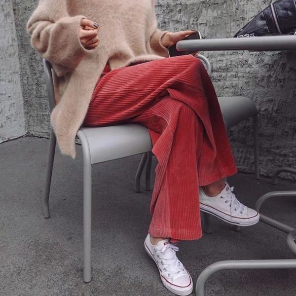 ol plus size s-4xl casual high waist straight corduroy pants women bottoms autumn winter loose commuting trousers 210421, Black;white
ol plus size s-4xl casual high waist straight corduroy pants women bottoms autumn winter loose commuting trousers 210421, Black;white