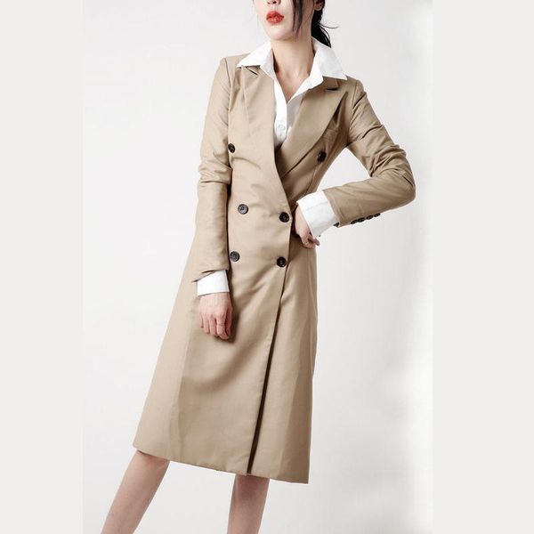 women's trench coats fashion women double-breasted khaki coat 2021 spring autumn v neck turn down collar elegant korea long windbreaker, Tan;black
women's trench coats fashion women double-breasted khaki coat 2021 spring autumn v neck turn down collar elegant korea long windbreaker, Tan;black