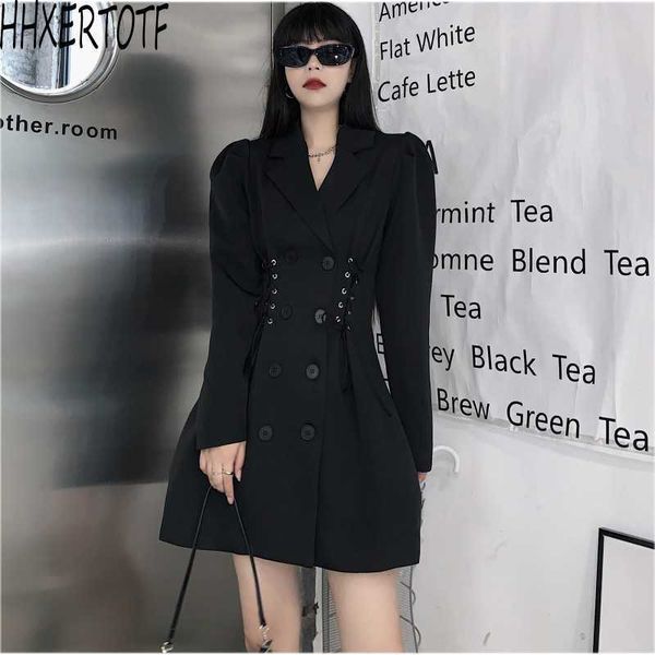 spring elegant women v neck double breasted lace-up long sleeve temperament casual dress 210531, Black;gray
spring elegant women v neck double breasted lace-up long sleeve temperament casual dress 210531, Black;gray