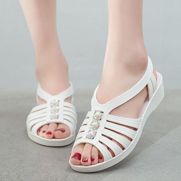 women's jelly shoes summer sandals flat ladies non-slip wear-resistant candy-colored open-toed beach, Black
women's jelly shoes summer sandals flat ladies non-slip wear-resistant candy-colored open-toed beach, Black