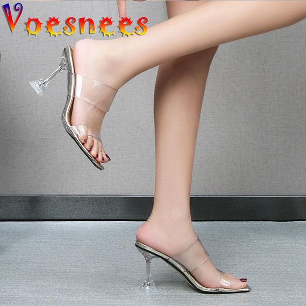 slippers voesnees women's shoes summer 2021 transparent pvc clear crystal sandals slides solid color square toe high heels, Black
slippers voesnees women's shoes summer 2021 transparent pvc clear crystal sandals slides solid color square toe high heels, Black