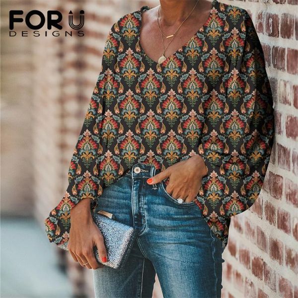 women's blouses & shirts forudesigns retro floral printing spring/autumn womens v neck chiffon lantern sleeve loose casual for female, White
women's blouses & shirts forudesigns retro floral printing spring/autumn womens v neck chiffon lantern sleeve loose casual for female, White