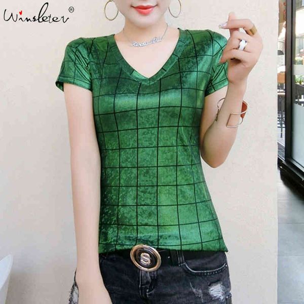 women's t-shirt summer european clothes t-shirt chic sequins gilding plaid women ropa mujer short sleeve bottoming tees t0632, White
women's t-shirt summer european clothes t-shirt chic sequins gilding plaid women ropa mujer short sleeve bottoming tees t0632, White