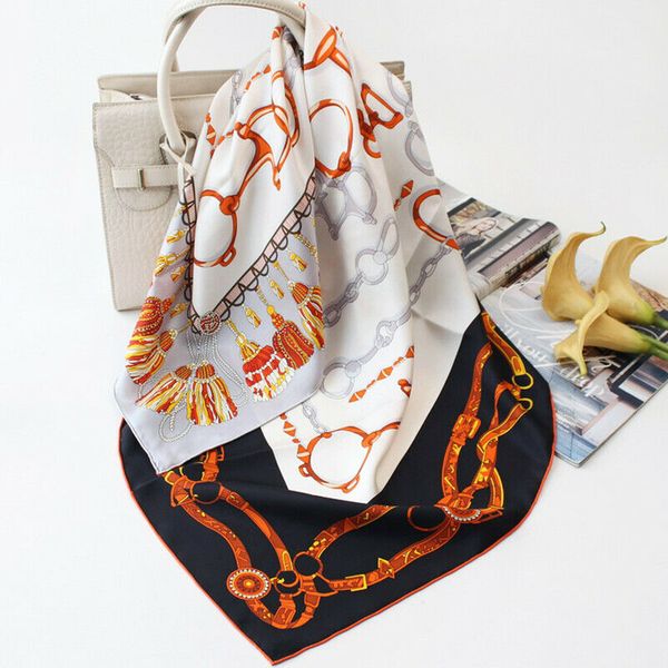 Luxury 100% Twill Silk Scarf Women Fashion Kerchief Bandana Harness & Belt Print Shawl Hijab Hand Rolled Stole 90*90cm, Blue;gray
Luxury 100% Twill Silk Scarf Women Fashion Kerchief Bandana Harness & Belt Print Shawl Hijab Hand Rolled Stole 90*90cm, Blue;gray