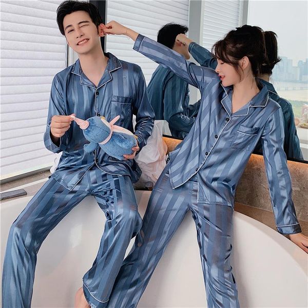 men's sleepwear solid color couple silk satin pajama sets long button-down pyjamas home clothes pijama loungewear plus size pjs, Black;brown
men's sleepwear solid color couple silk satin pajama sets long button-down pyjamas home clothes pijama loungewear plus size pjs, Black;brown