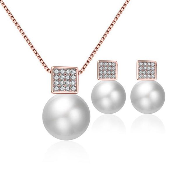 earrings & necklace fashion inlaid pearl square rose gold earring set bridal wedding jewelry b213, Silver
earrings & necklace fashion inlaid pearl square rose gold earring set bridal wedding jewelry b213, Silver