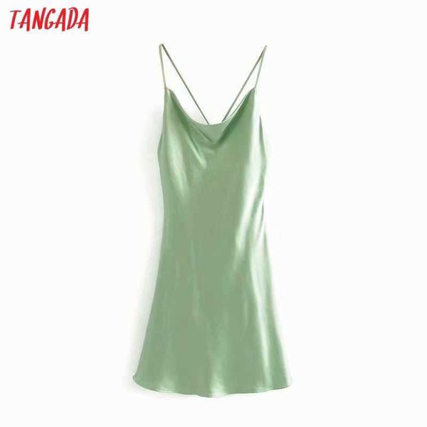 tangada women solid color green satin mini dress strap adjust sleeveless fashion lady dresses vestido 3h571 210609, Black;gray
tangada women solid color green satin mini dress strap adjust sleeveless fashion lady dresses vestido 3h571 210609, Black;gray
