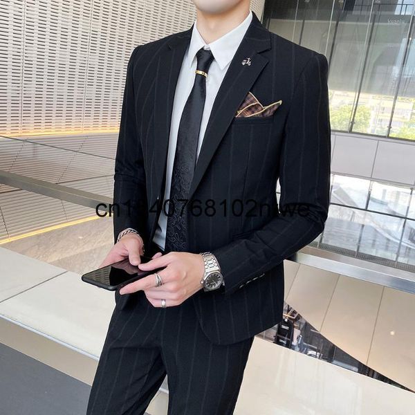 british autumn and winter men's striped suit two piece korean one button bridegroom's banquet dress suits & blazers, White;black
british autumn and winter men's striped suit two piece korean one button bridegroom's banquet dress suits & blazers, White;black