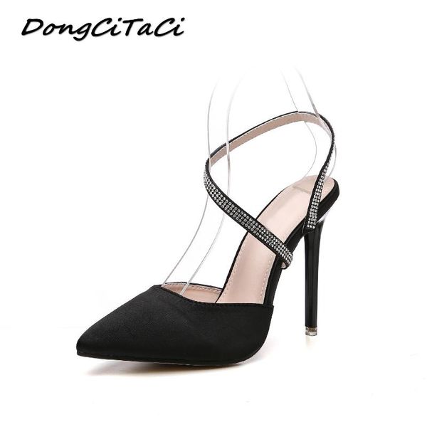dress shoes dongcitaci summer strapped women high heels woman pumps fashion crystal stilettos party wedding thin heel, Black
dress shoes dongcitaci summer strapped women high heels woman pumps fashion crystal stilettos party wedding thin heel, Black