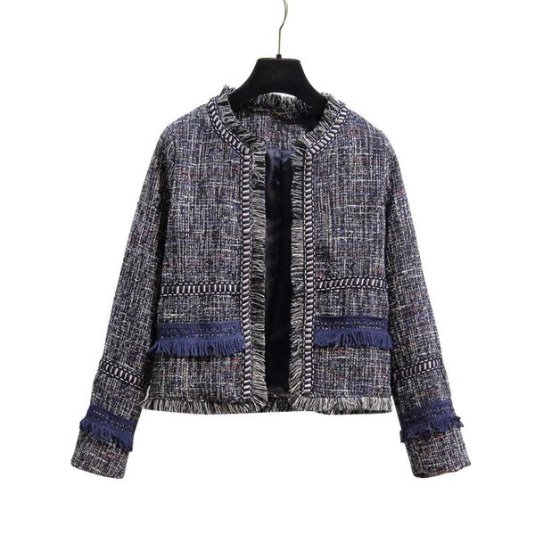women's jackets 2021 autumn small fragrant blue tweed jacket coat women fashion cardigan long sleeve tassels fringed short outwear, Black;brown
women's jackets 2021 autumn small fragrant blue tweed jacket coat women fashion cardigan long sleeve tassels fringed short outwear, Black;brown