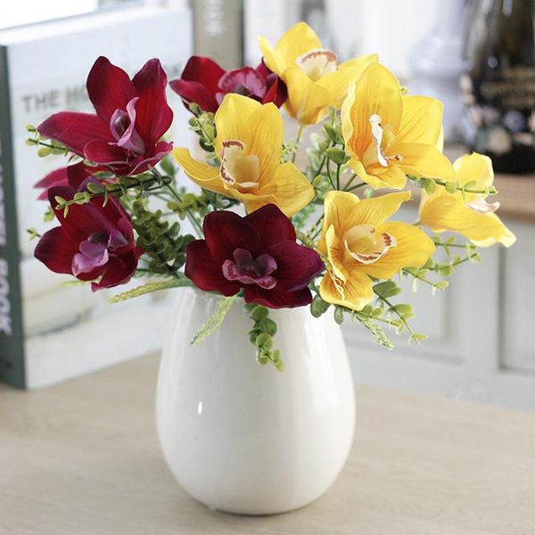 decorative flowers & wreaths 5 heads silk artificial orchid real touch wreath fake flower for wedding home decoration accessories valentines
decorative flowers & wreaths 5 heads silk artificial orchid real touch wreath fake flower for wedding home decoration accessories valentines