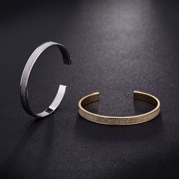 luxury new style simple personality open bracelet fashion temperament trend men's and women's hand accessories, Black
luxury new style simple personality open bracelet fashion temperament trend men's and women's hand accessories, Black