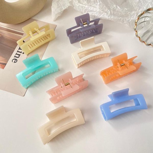 hair clips & barrettes candy color rectangle hollow claw hairpin headdress female acrylic geometric solid large accessories, Golden;silver
hair clips & barrettes candy color rectangle hollow claw hairpin headdress female acrylic geometric solid large accessories, Golden;silver