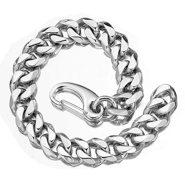 link, chain bracelets mens cuban link on hand stainless steel fashion large bracelet hip hop rock jewelry for neck wholesale, Black
link, chain bracelets mens cuban link on hand stainless steel fashion large bracelet hip hop rock jewelry for neck wholesale, Black