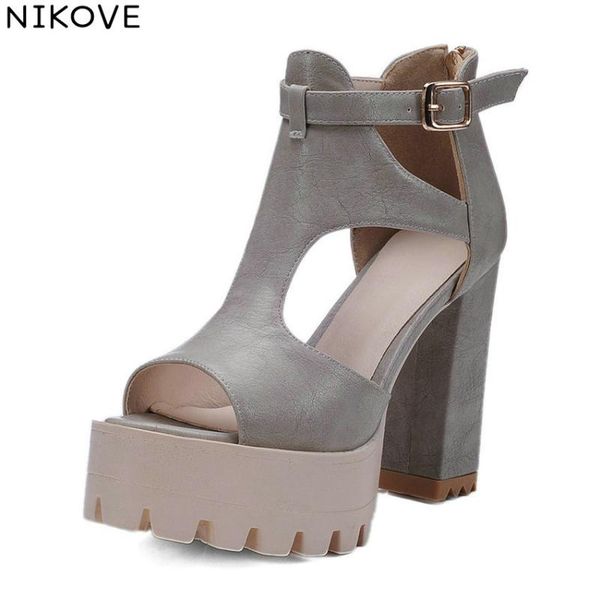 women sandals buckle platform 4cm square high heels gladiator shoes zipper concise peep toe woman size 34-42, Black
women sandals buckle platform 4cm square high heels gladiator shoes zipper concise peep toe woman size 34-42, Black