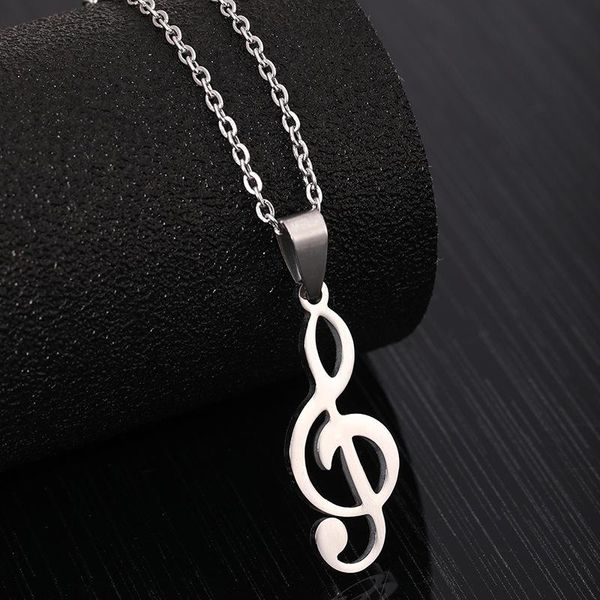 chains european and american fashion musical note necklace men women stainless steel music symbol pendant, Silver
chains european and american fashion musical note necklace men women stainless steel music symbol pendant, Silver