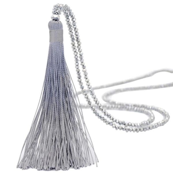 pendant necklaces fashion women tassel faux crystal beaded long necklace jewelry gift, Silver
pendant necklaces fashion women tassel faux crystal beaded long necklace jewelry gift, Silver
