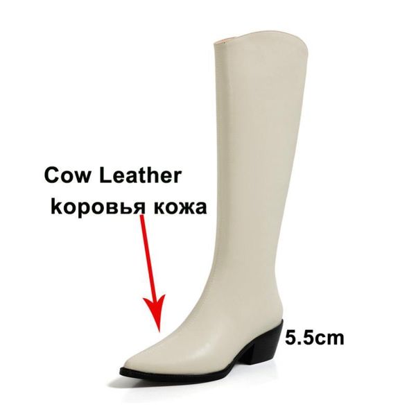 meotina western women shoes real leather heel knee high boots pointed toe thick heels zip long lady brown 40 5qhs, Black
meotina western women shoes real leather heel knee high boots pointed toe thick heels zip long lady brown 40 5qhs, Black