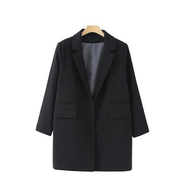 women's suits & blazers three quarter sleeve black female spring autumn coats casual loose ol plus size lady outerwear woman clothes, White;black
women's suits & blazers three quarter sleeve black female spring autumn coats casual loose ol plus size lady outerwear woman clothes, White;black