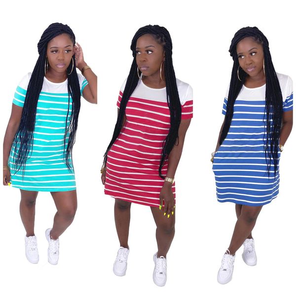 women's dresses k8121 clothing recommended horizontal stripe color printing casual short sleeve, Black;gray 
women's dresses k8121 clothing recommended horizontal stripe color printing casual short sleeve, Black;gray