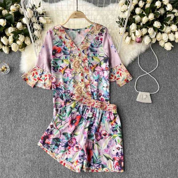 fashion temperament women's summer suit retro printed chiffon all-match wide-leg shorts gl084 210507, White
fashion temperament women's summer suit retro printed chiffon all-match wide-leg shorts gl084 210507, White