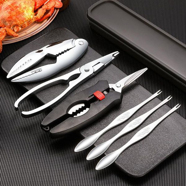 stainless steel crab tool set crab peel shrimp lobster clamp pliers clip pick seafood tools
stainless steel crab tool set crab peel shrimp lobster clamp pliers clip pick seafood tools