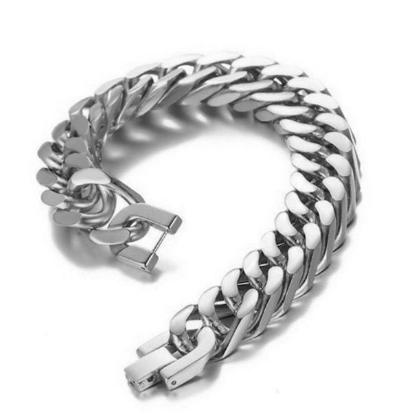 fashion 15mm metal stainless steel silver color double cuban curb chain jewelry mens womens bracelet bangle 7-11inch link,, Black
fashion 15mm metal stainless steel silver color double cuban curb chain jewelry mens womens bracelet bangle 7-11inch link,, Black