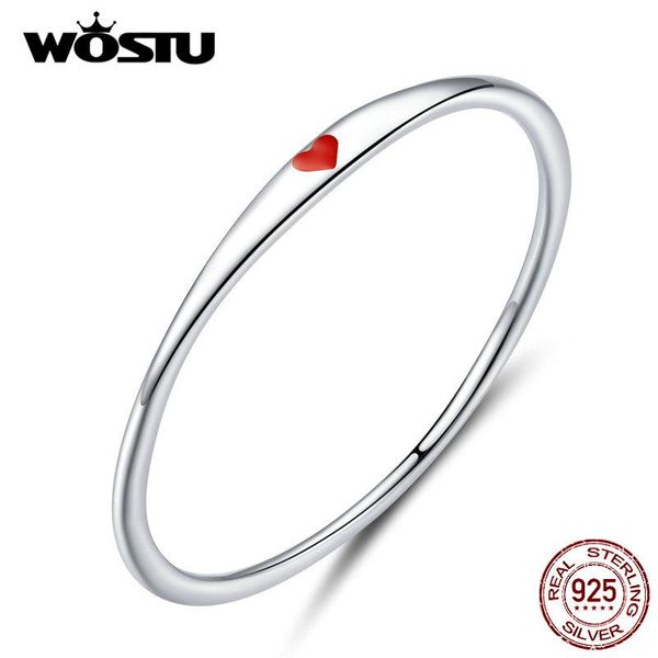 cluster rings wostu genuine 100% 925 sterling silver simple red heart ring for women wedding engagement fashion jewelry gift cqr620, Golden;silver
cluster rings wostu genuine 100% 925 sterling silver simple red heart ring for women wedding engagement fashion jewelry gift cqr620, Golden;silver