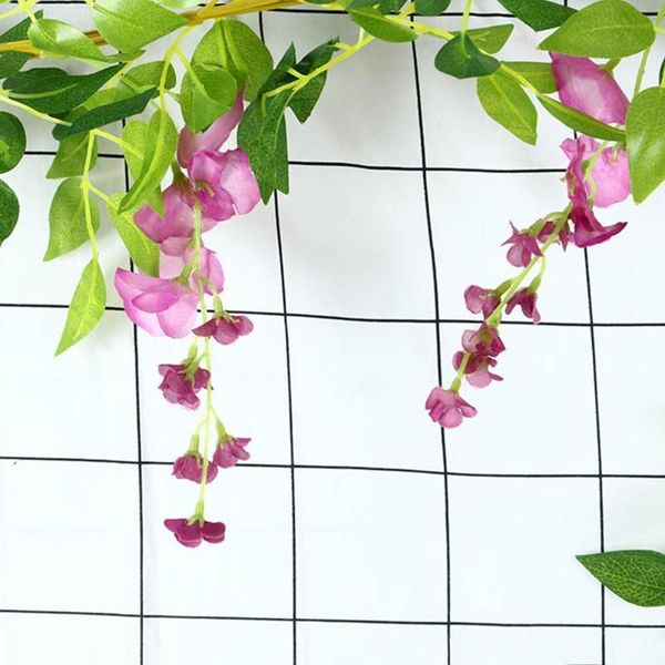 1.8m flower string artificial wisteria vine garland decor wall hanging plants outdoor false home foliage trailing s3l9 decorative flowers &
1.8m flower string artificial wisteria vine garland decor wall hanging plants outdoor false home foliage trailing s3l9 decorative flowers &