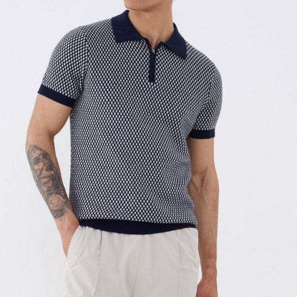 style pattern men's zipper polo t shirt comfortable breathable fashionable cool daily travel work party, White;black
style pattern men's zipper polo t shirt comfortable breathable fashionable cool daily travel work party, White;black