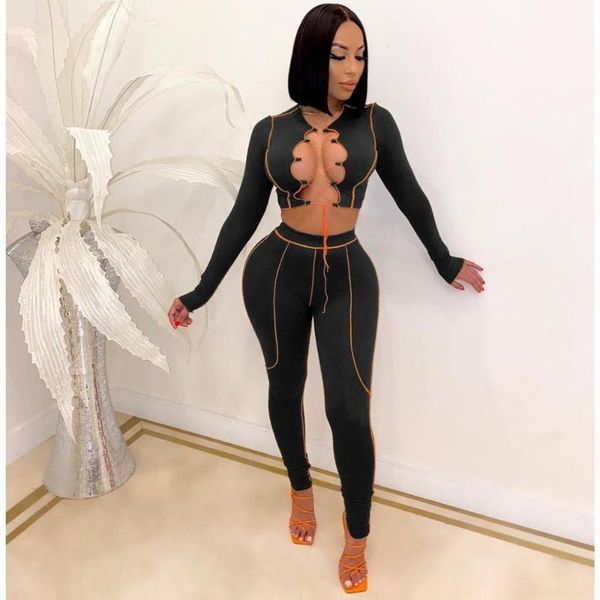 women's tracksuits women autumn v neck lace up hollow out long sleeve crop and pants 2 piece set ysf-442, Gray
women's tracksuits women autumn v neck lace up hollow out long sleeve crop and pants 2 piece set ysf-442, Gray