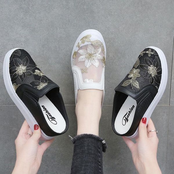 slippers baotou 2021 summer lace mesh thick bottom increased female korean women shoes, Black
slippers baotou 2021 summer lace mesh thick bottom increased female korean women shoes, Black