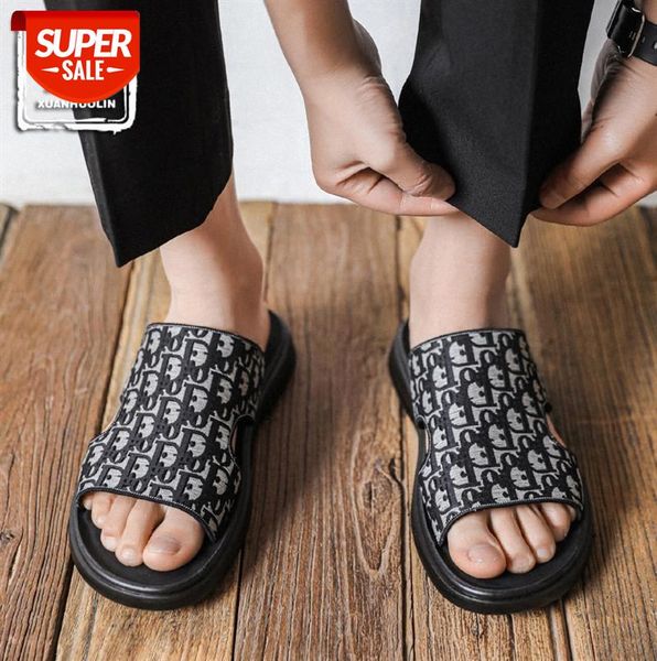 men's slippers non-slip outer wear one-word sandals beach trend korean home personality indoor #9279, Black
men's slippers non-slip outer wear one-word sandals beach trend korean home personality indoor #9279, Black