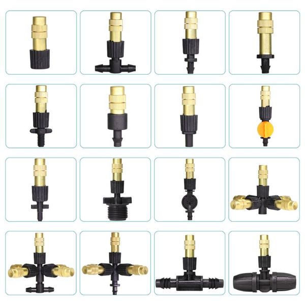 watering equipments 16 types of garden micro drip irrigation misting brass nozzle spray cooling parts copper sprinkler with connector
watering equipments 16 types of garden micro drip irrigation misting brass nozzle spray cooling parts copper sprinkler with connector